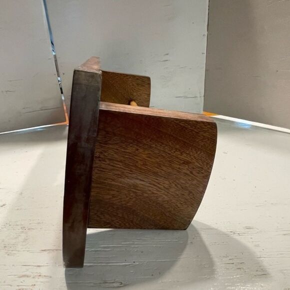 Wooden Gracie Oaks wall mounted paper towel roll holder dispenser/display shelf - Picture 2 of 10